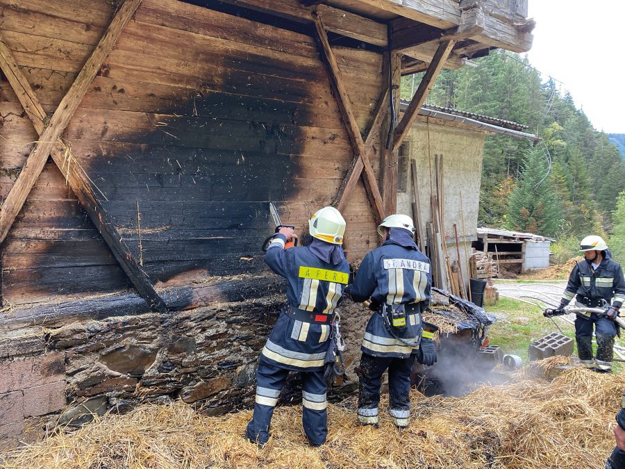 Strohbrand in Afers