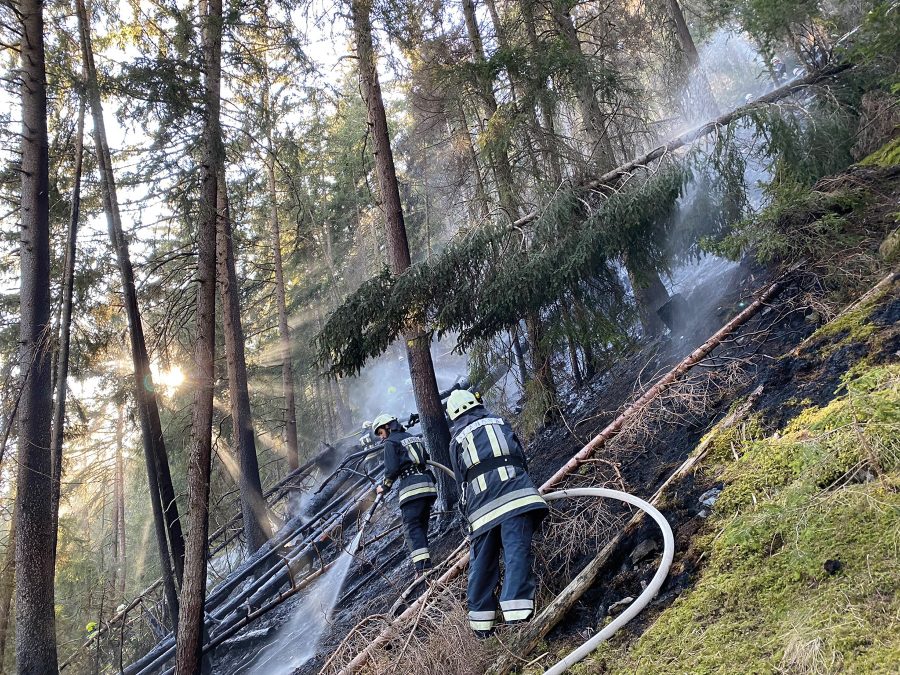 Waldbrand Afers